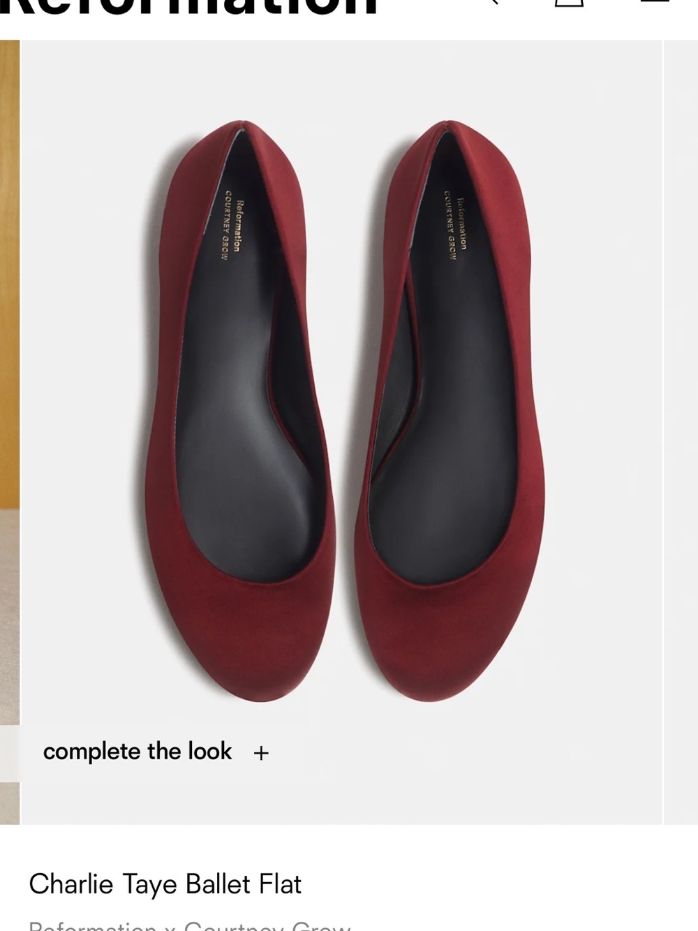 Reformation x Courtney Grow Charlie Taye Ballet Flat